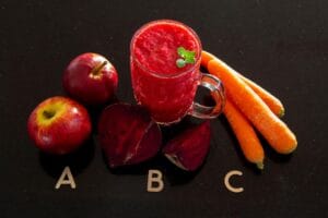 ABC juice made with apple beetroot and carrot