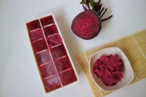 skin glow ice cubes made with beetroot for natural rosy skin glow